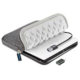 ROOFULL External CD DVD Drive USB 3.0 Type-C Portable DVD/CD ROM +/-RW Optical Drive Player Burner with Protective Storage Carrying Case for Apple Mac MacBook Pro/Air, Windows 11/10 Laptop PC, White