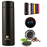 Coffee thermos,Coffee bottle,Tea Infuser Bottle,Smart Sports Water Bottle with LED Temperature Display,Double Wall Vacuum Insulated Water Bottle, Stay Hot for 24 Hrs,Cold for 24 Hrs
