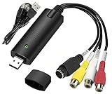 VHS to Digital Converter,YUANLY Video Capture Card USB 2.0 Audio Video Capture Card Device Old VHS Mini DV Hi8 DVD VCR to Digital Converter for Mac, PC Support Windows 2000/10 / 8/7 / Vista/XP/Android