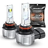 SEALIGHT H10 9145 LED Fog Light Bulbs or DRL, 600% Brightness 9040 9045 9140 Fog Lights LED Bulb for Car, 6500K Cool White Dual-row CSP Chips, 1:1 Mini Size, Pack of 2