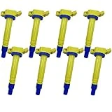 HLZ PRODUCT HIGH PERFORMANCE IGNITION COILS SET OF 8 UF507 UF587 UF630 9091902256 COMPATIBLE WITH Toyota Tundra Sequoia Land Cruiser Lexus GX460 LS460 LS600H LX570 4.6 5.0 5.7 V8 1UR 2UR 3UR