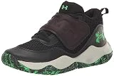 Under Armour Grade School Zone Basketball 2 Shoe, (002) Black/Lizard/Green Screen, 4.5 US Unisex Big Kid