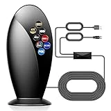 2023 Signal Enhance TV Antenna with 560+ Miles Coverage Range Supports 4K 8K 1080p for Smart HDTV and Older TVs, Indoor Signal Booster, 18ft HDTV Cable