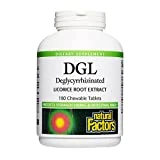 Natural Factors, Chewable DGL 400 mg, Licorice Extract for Healthy Digest, 180 Count (Pack of 1)