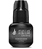 Extra Strong Eyelash Extension Glue Stacy Lash (0.17fl.oz / 5ml) / 0.5-1 Sec Dry/Retention – 7 Weeks/Black Adhesive/Professional Supplies