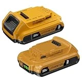 Moticett Replacement for Dewalt 20v Battery 3.0Ah Battery Compatible with Dewalt 20v Max Battery Compatible with Dewalt 20 Volt Battery DCB203 DCB201 DCB204-2 Packs