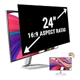 ZCAZY 24 Inch Monitor Privacy Screen Computer Screen Privacy Filter for 16:9 Widescreen Monitors Anti-Glare Blue Light Filter Privacy Cover