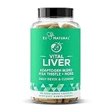 Vital Liver Cleanse Detox & Repair – 9-in-1 Liver Support Supplement – Milk Thistle, Artichoke Extract, Turmeric, Adaptogens – Optimal Liver Function and Digestive Health – 60 Vegetarian Soft Capsules