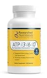 Researched Nutritionals ATP 360 - Mitochondrial & Cellular Energy Complex - R Lipoic Acid, Phosphatidyl Choline, NADH, PQQ & CoQ10 Supplement (90 Capsules)