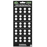 POWEROWL High Capacity LR44 Batteries 40 Pack, L1154F AG13 357 303 SR44 A76 Premium Alkaline Battery 1.5V Button Coin Cell Batteries