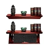 Tactical Traps Patriot 35S Gun Storage Compact Shelf - USA Made Gun Safe with Premium Edition RFID Lock Door - Furniture - 22 ½” X 10 ¼” X 4' - Gun Storage Wall Decor - Cherry