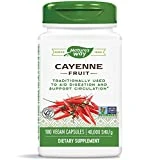Nature's Way Cayenne Pepper, Traditionally used to aid Digestion and support Circulation*, Non-GMO Project Verified & Gluten Free, 180 Vegetarian Capsules
