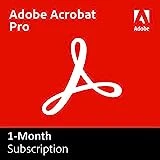 Adobe Acrobat Professional DC | Create, edit and sign PDF documents | 1-month Subscription with auto-renewal, PC/Mac