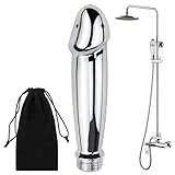 Aluminum Shower Cleaner Enema Douche System,Handheld Water Shower Nozzle Anal Rinse Vaginal Cleaning Kit for Men and Women + Velvet Carry Bag