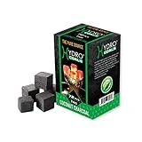 Hydro Hookah 72pc Unit Coconut Charcoal, Hookah Shisha Charcoal from Coconut Shells, Strong & Sustainable Burn Coconut Charcoal Hookah, Hookah Accessories - (25mm Cubes, 1KG)