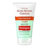 Neutrogena Oil-Free Acne Stress Control Power-Clear Facial Scrub, 2% Salicylic Acid Acne Treatment Medication, Exfoliating Daily Face Scrub for Acne-Prone Skin Care, 4.2 fl. oz
