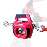 YATOINTO Portable Drill Winch of 750 LB Pulling Capacity with 40 Feet Alloy Steel Wire Rope, Hand Winch for Lifting & Dragging