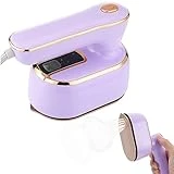 Steam Iron for Clothes, HYNXM Travel Steamer for Clothes, 1000W Portable Handheld Steamer Iron Support Dry and Wet Ironing 15s Fast Heat Up 180° Rotatable Small Mini Steam Iron for Home and Travel