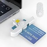 USB C CAC Reader, DOD Military USB C Common Access CAC Card Reader USB Smartfold Type C Smart Card Reader PIV CAC Reader Compatible with Windows, Mac OS