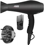 Hair Dryer 1875W, Negative Ionic Fast Dry Low Noise Blow Dryer, Professional Salon Hair Dryers with Diffuser, Concentrator, Styling Pik, 2 Speed and 3 Heat Settings
