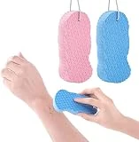 MYSEXY 2PCS Exfoliating Bath Sponge - Shower Brush Reusable Soft 3D Bath Sponges for Shower Body Scrubber Sponges Dead Skin Remover for Adult Baby