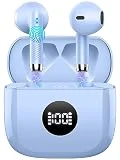 Wireless Earbuds, Bluetooth 5.3 Ear Buds LED Power Display Headphones Bass Stereo, Bluetooth Earbuds in-Ear Noise Cancelling Mic, 40H Playback Mini Case IP7 Waterproof Sports Earphones for Android iOS