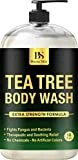 All Natural Tea Tree Oil Body Wash - Antibacterial Soap for Acne, Body Odor, Foot & Toenails - Soap for Bacteria, Athletes Foot, Eczema, Ringworm & Jock Itch Treatment In Men & Women 16 oz