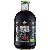 Georgia’s Natural Organic Tart Cherry Juice – All-Natural, Cold Pressed Pure Juice Rich in Vitamin C and Antioxidants – No Added Sugars or Water – No Gluten, GMOs, Preservatives - 33.81 Fl Oz Bottle