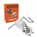 Windman Open Toe Walking Foot with Guide for Brother Singer Janome Sewing Machines Quilting Open Toe Even Feed Walking Foot for Stitching Stripes Plaids Multiple Layers Fabrics