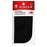 SINGER 00065 Iron-On Patches for Clothing Repair, Black, 5' x 5', 2-Count