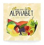 Baby Eats The Alphabet Scrapbook | First Foods Memory Book | Baby-Led Weaning Journal | Gender Neutral Baby Keepsake Album | Baby-Led Weaning Feeding Photo Book