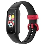 BIGGERFIVE Vigor 2 L Kids Fitness Tracker Watch for Boys Girls Ages 5-15, IP68 Waterproof, Activity Tracker, Pedometer, Heart Rate Sleep Monitor, Calorie Step Counter Watch, Black