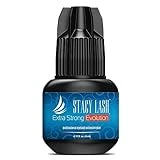 Extra Strong Evolution Eyelash Extension Glue Stacy Lash (0.17fl.oz/5ml)/1-2 Sec Dry/Retention – 8 Weeks/Professional Supplies/Black Adhesive