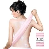 Yiclick Exfoliating Washcloth Towel - Exfoliating Body Scrubber, Loofah Wash Sponge - Korean & Japanse & African Washcloth - Soft + Rough Exfoliating Back Scrubber - for Senstive and Rough Skin