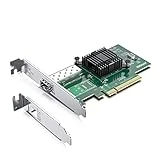 10Gtek 10Gb PCI-E NIC Network Card, Single SFP+ Port, with Intel 82599EN Controller, Ethernet LAN Adapter Support Windows Server/Linux/VMware, Compare to Intel X520-DA1(Intel E10G42BTDA)