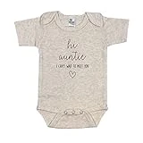 Hi Auntie I Can't Wait To Meet You Pregnancy Announcement Infant Bodysuit - Surprise Gift For Aunt, Sister, Sister In Law (Natural)