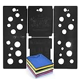 BoxLegend V5 Shirt Folding Board T-Shirt Folder Clothes Folder Laundry Organizer Helper for Adult Clothing Durable Plastic Folding Tool, Black