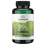 Swanson High Potency DGL (Licorice) - Herbal Supplement Promoting Digestive Health & GI Tract Support - Natural Stomach Soother Made with Licorice Root Extract - (90 Capsules, 750mg Each)
