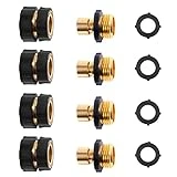 TANGWOD Quick Connect Garden Hose Fittings, Water Hose Quick Connect Fittings for Garden Hose Quick Disconnect & Connect Connectors, Quick Connect Hose Fittings 4 Sets
