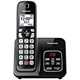 Panasonic Cordless Phone with Call Block and Answering Machine, Expandable System with 1 Handset - KX-TGD830M (Metallic Black)