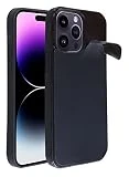 MONCA Case That Sticks to Anything Zero Gravity Phone Compatible with iPhone 15 Pro Max Sticky Pluto Nano Suction Adhesive Black AntiGravity Case for 15 Pro Max (Black - 15PM)