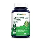 NusaPure Artichoke Extract 4000mg per Serving. 200 Veggie caps, For Digestive Health, Contain Artichoke Leaf, Cellulose, Magnesium Stearate, Silica, Rice Powder (Non-GMO, Extract 4:1 & Gluten Free)
