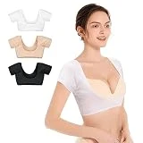 3 pcs Armpit Sweat Pads - OTTOLIVES Underarm Sweat Pads Vest Breathable & Washable Sweat Pads for Women Armpits, Premium Quality Fight Hyperhidrosis Armpit Pads for Women, Black/White/Beige,Medium
