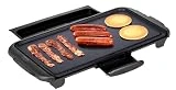BELLA Electric Griddle with Warming Tray - Smokeless Indoor Grill, Nonstick Surface, Adjustable Temperature & Cool-touch Handles, 10' x 18', Copper/Black