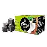 Fumax Premium Hookah Charcoal Coals. Charcoal briquette, Low Ash, No Odor, High Heat, Chemical Free Non-Quick-Light Charcoal. Coals are 100% Natural, Made of Coconut Shells. Pack with 72 Cubes 25mm