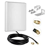 Outdoor 15dBi Dual Band WiFi 2.4GHz 5GHz 5.8GHz Long-Range Directional Panel Antenna with 10Ft Cable for WiFi Router Wireless Network Card Security IP Camera Video Surveillance Monitor, Eifagur