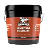 Liquid Rubber Textured Polyurethane Deck Coating - Solar Protection Deck Sealant, Non-Toxic Multi-Surface Waterproofing Membrane, Easy to Apply, Stone Gray, 1 Gallon