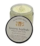 Honeybee Hippie Beef Tallow For Skin (2oz) Honey Hydrate WHIPPED TALLOW BUTTER - Grass Fed Beef Tallow, With Manuka Honey, Olive Oil -All Purpose Balm Heals Eczema, Acne, Rashes and More!