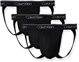 Calvin Klein Men's Micro Stretch 3-Pack Jock Strap, 3 Black, L