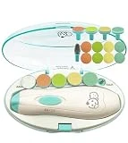 Baby Nail Clippers 20 in 1 by Royal Angels | Safe Electric Baby Nail Trimmer, Baby Nail File Kit, Additional Replacement Heads, Newborn Toddler Toes and Fingernails, Trim and Polish (Green)